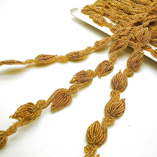 YELLOW GOLD LEAF TRIM - sarahi.NYC