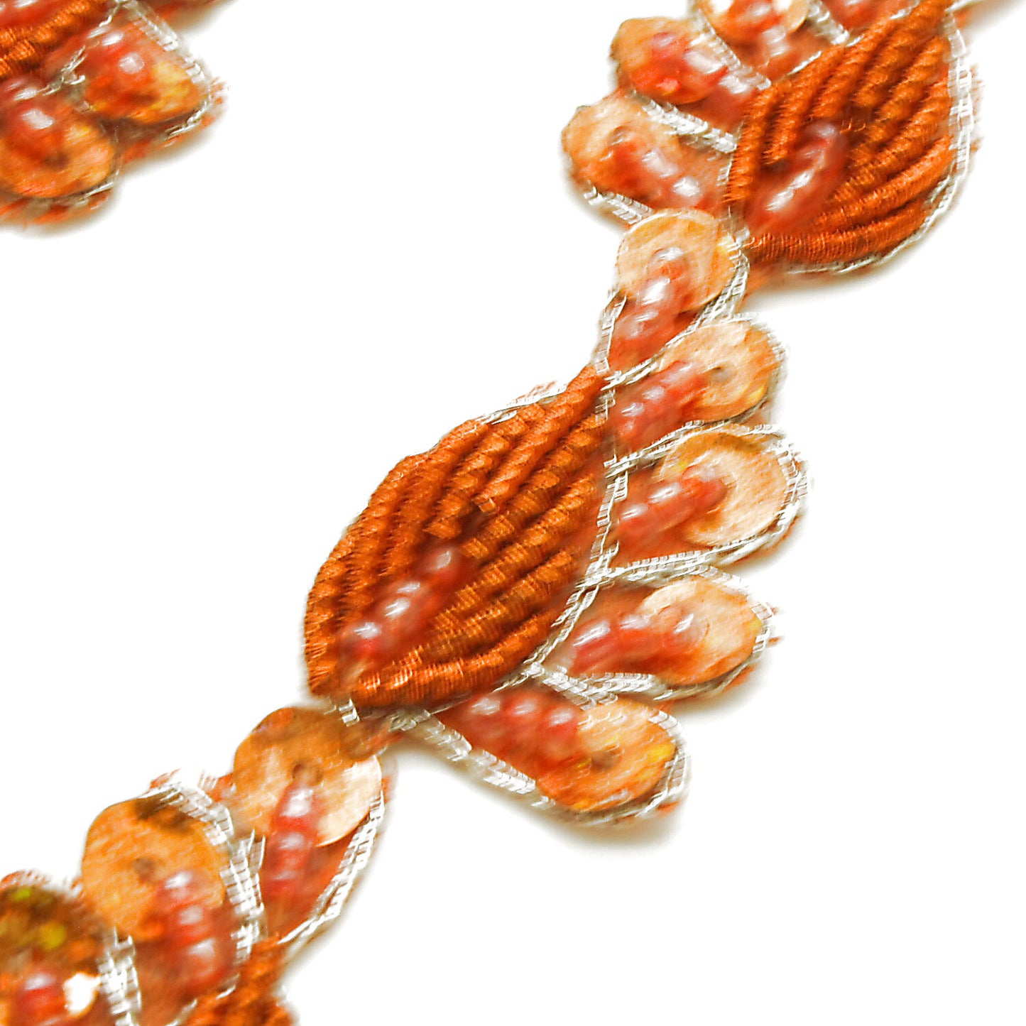 ORANGE SEQUIN PAISLEY TRIM - sarahi.NYC