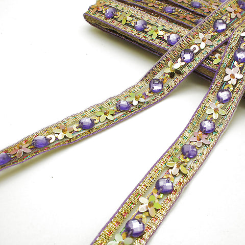 LILAC GOLD RIBBON TRIM - sarahi.NYC