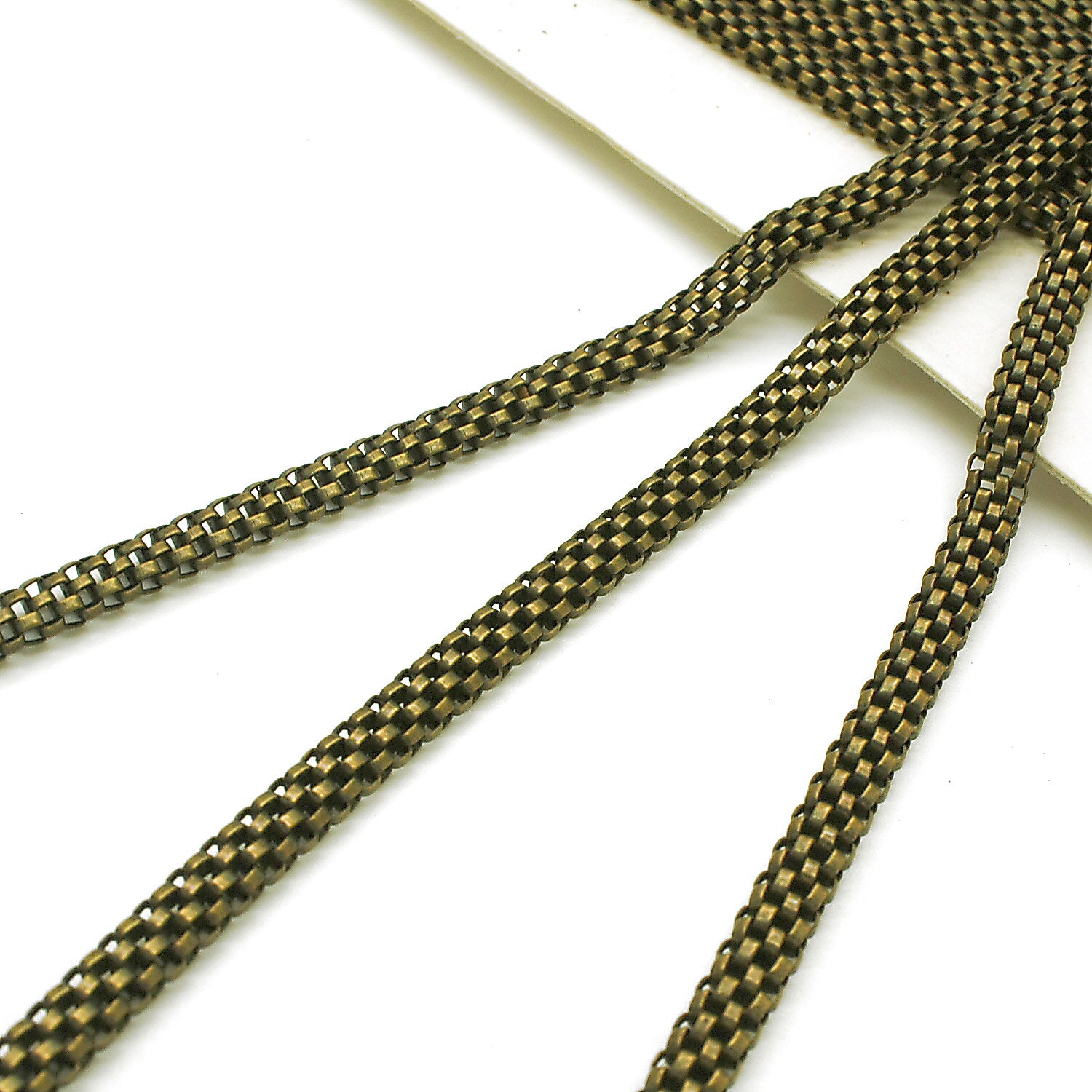 PEWTER GOLD SNAKE CHAIN TRIM - sarahi.NYC