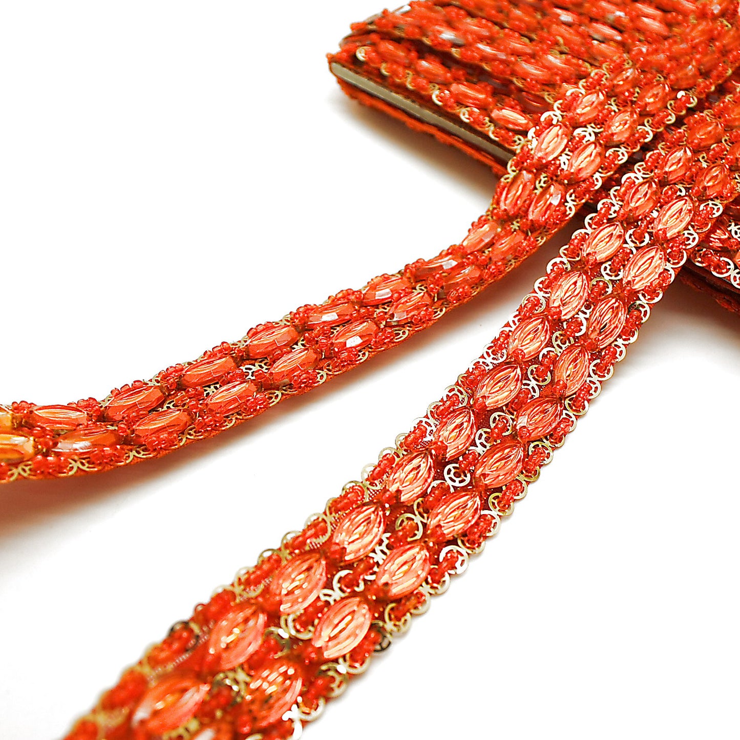 ORANGE RHINESTONE TRIM - sarahi.NYC