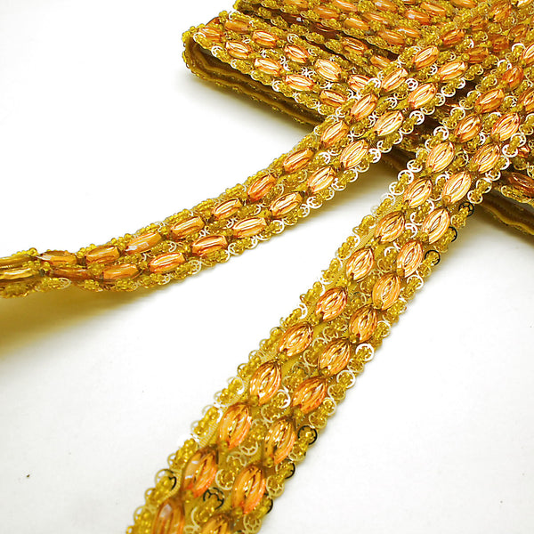 YELLOW RHINESTONE TRIM - sarahi.NYC