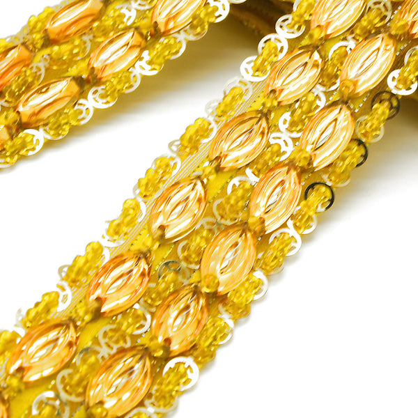 YELLOW RHINESTONE TRIM - sarahi.NYC