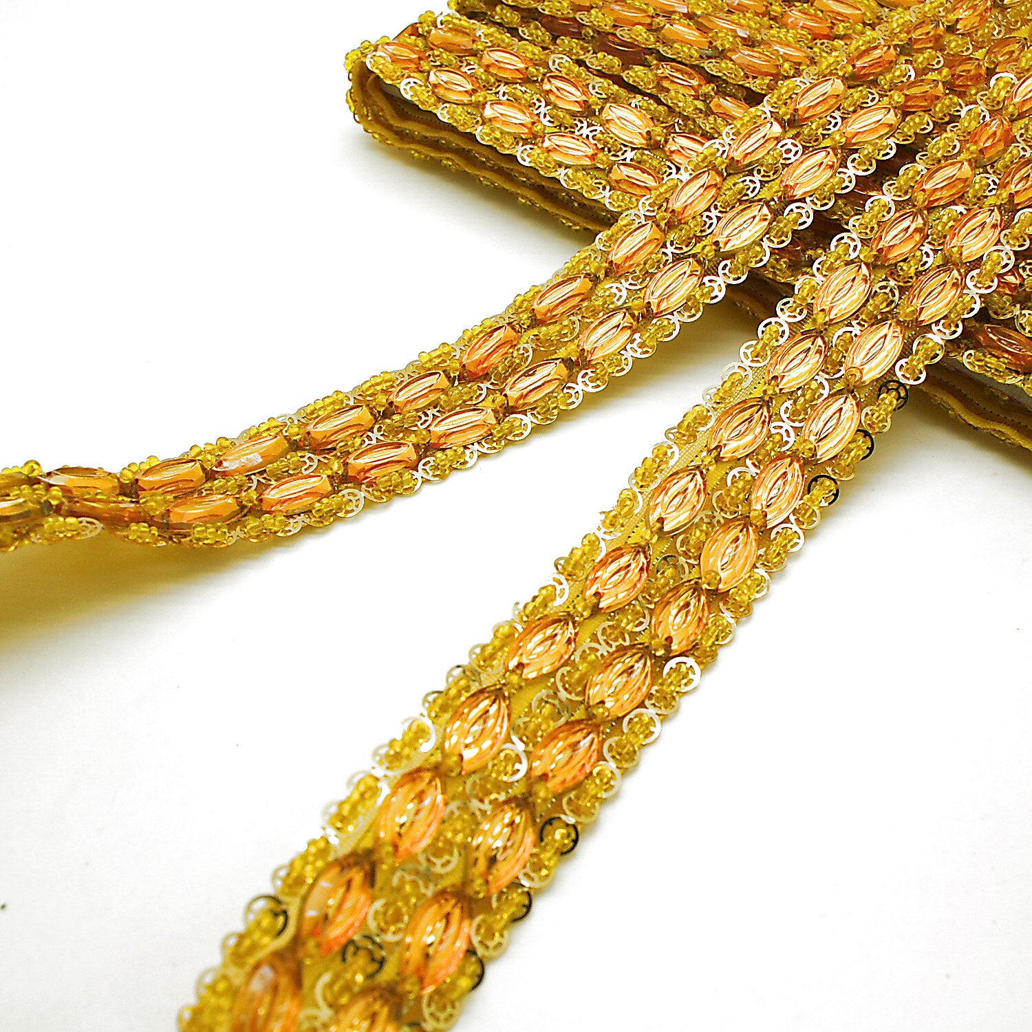 YELLOW RHINESTONE TRIM - sarahi.NYC