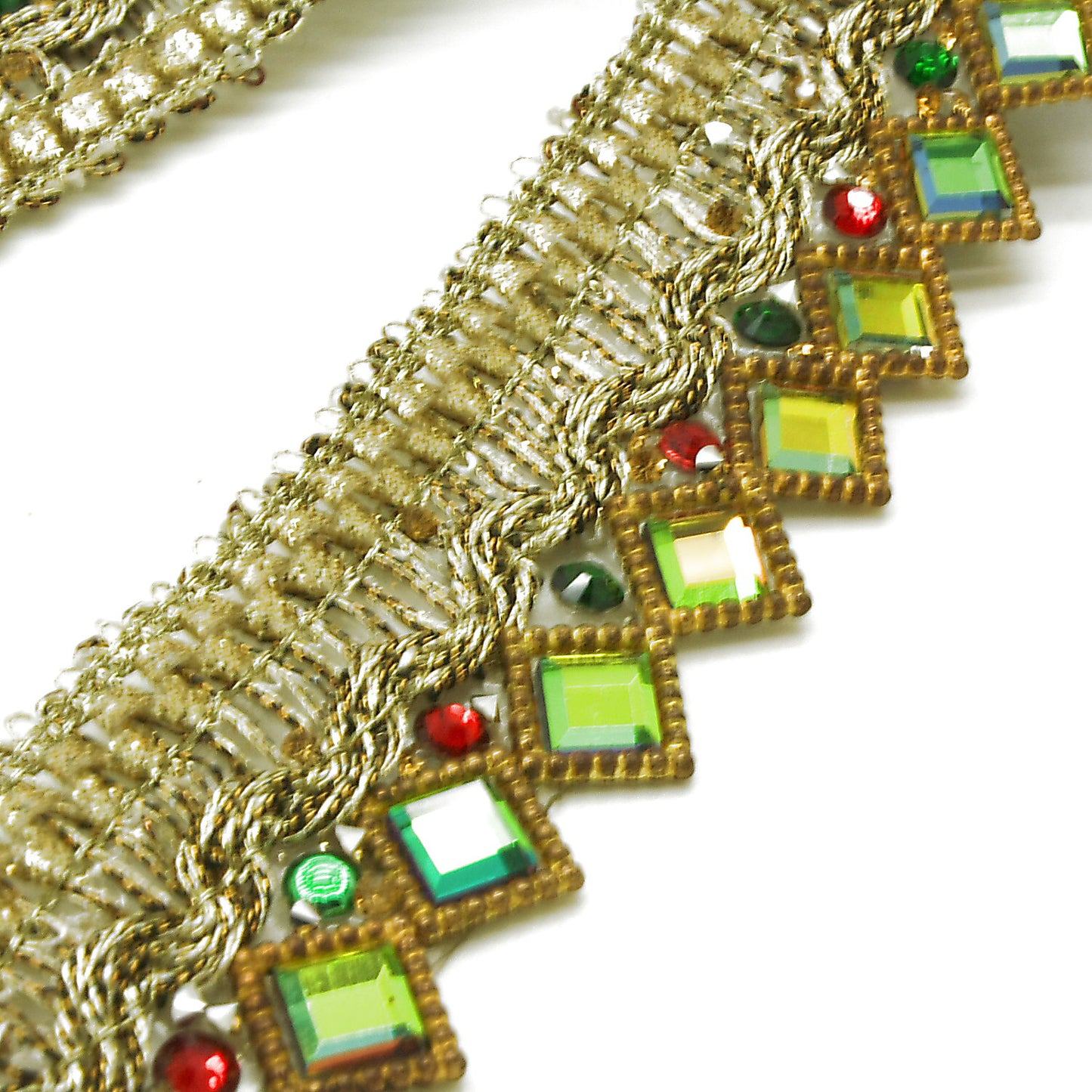 GOLD MULTICOLOR RHINESTON EDGING TRIM - sarahi.NYC