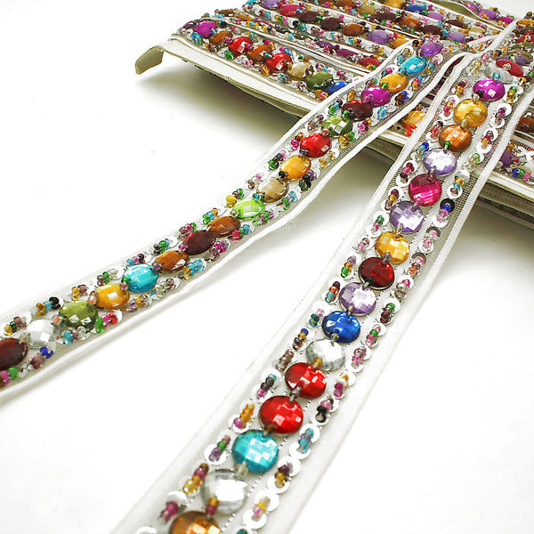 MULTICOLOR RHINESTONE TRIM - sarahi.NYC