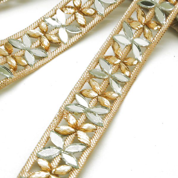 GOLD RHINESTONE MIRROR TRIM - sarahi.NYC