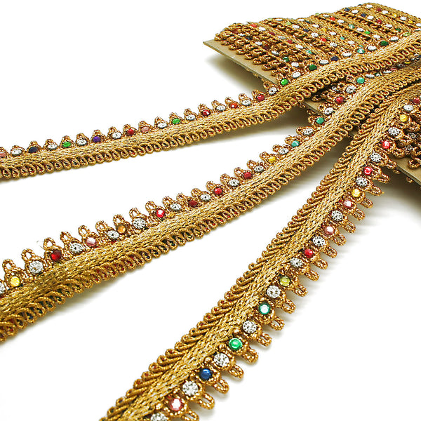 MULTICOLOR RHINESTONE EDGING TRIM - sarahi.NYC