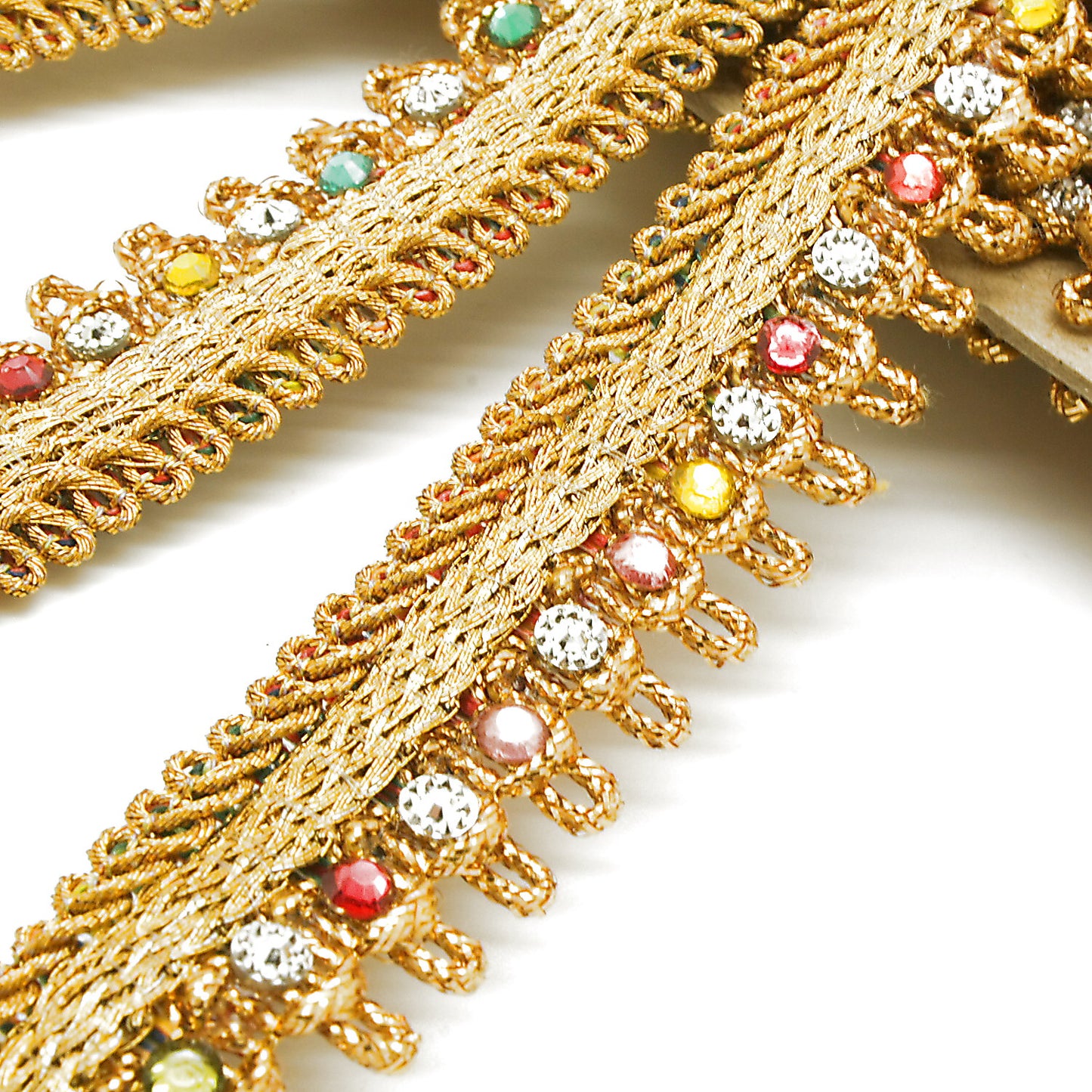 MULTICOLOR RHINESTONE EDGING TRIM - sarahi.NYC