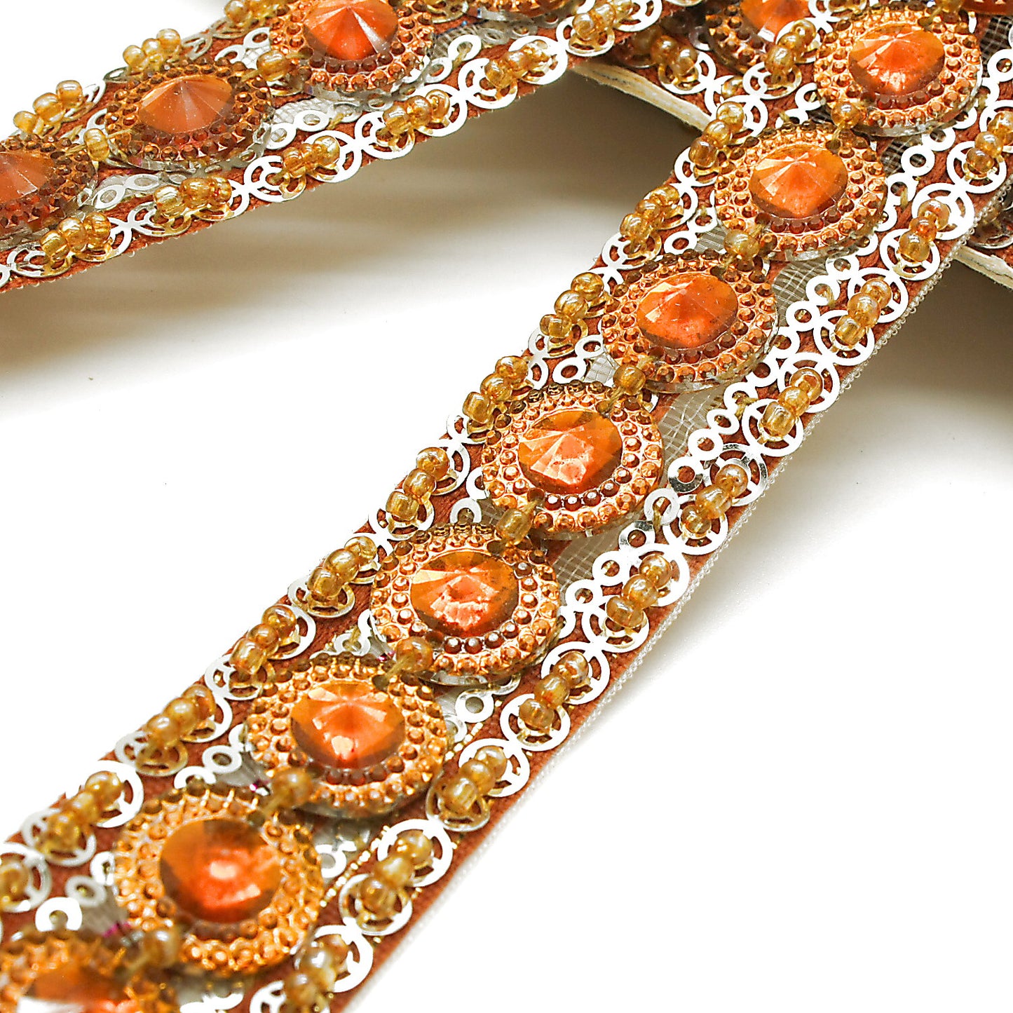 BROWN RHINESTONE TRIM - sarahi.NYC