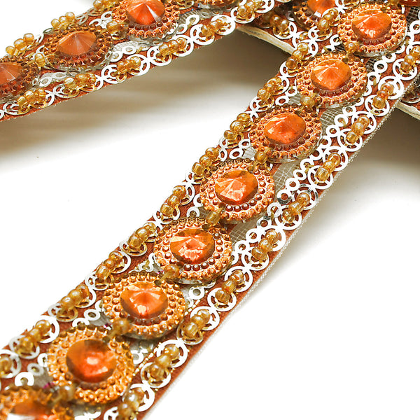 BROWN RHINESTONE TRIM - sarahi.NYC