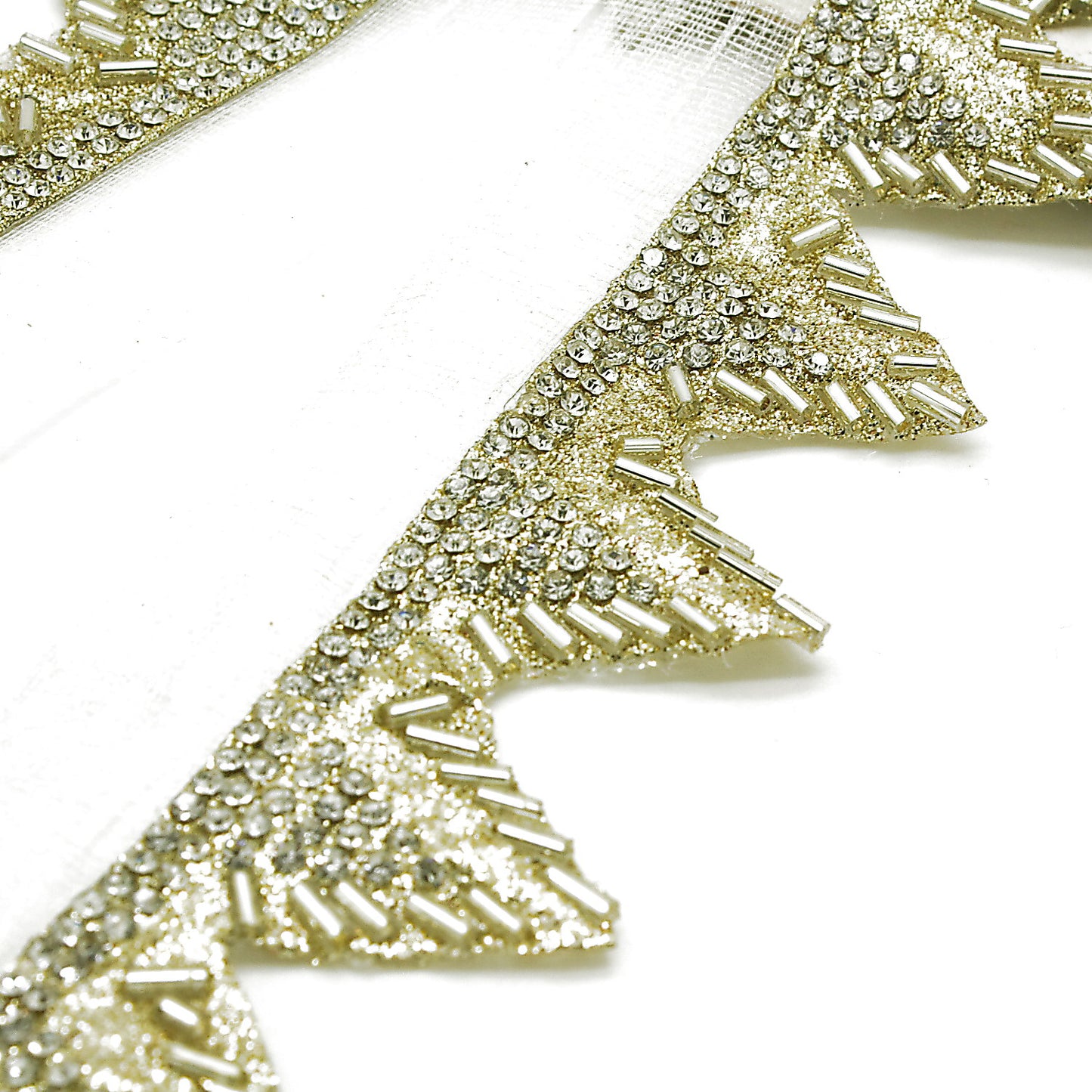GOLD SILVER CRYSTAL EDGING TRIM - sarahi.NYC
