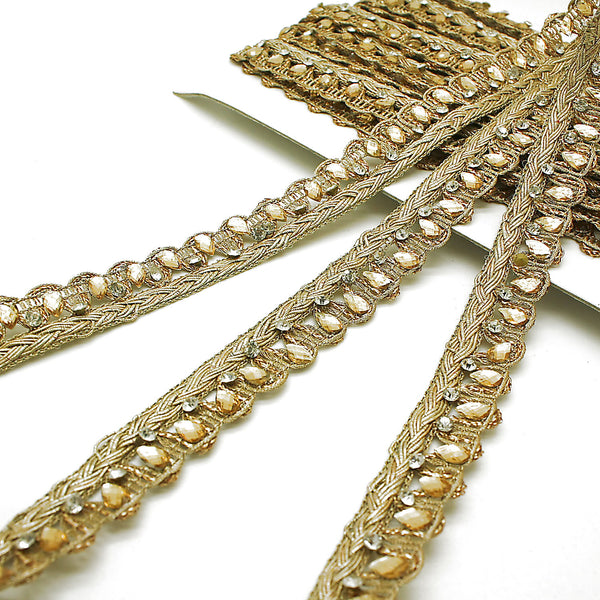 GOLD RHINESTONE EDGING TRIM - sarahi.NYC