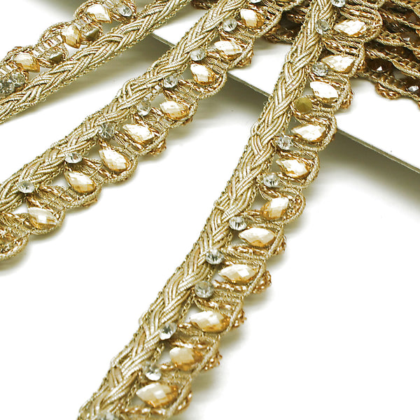 GOLD RHINESTONE EDGING TRIM - sarahi.NYC