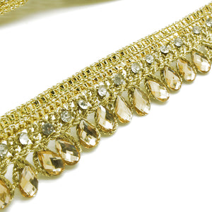 GOLD RHINESTONE EDGING TRIM - sarahi.NYC