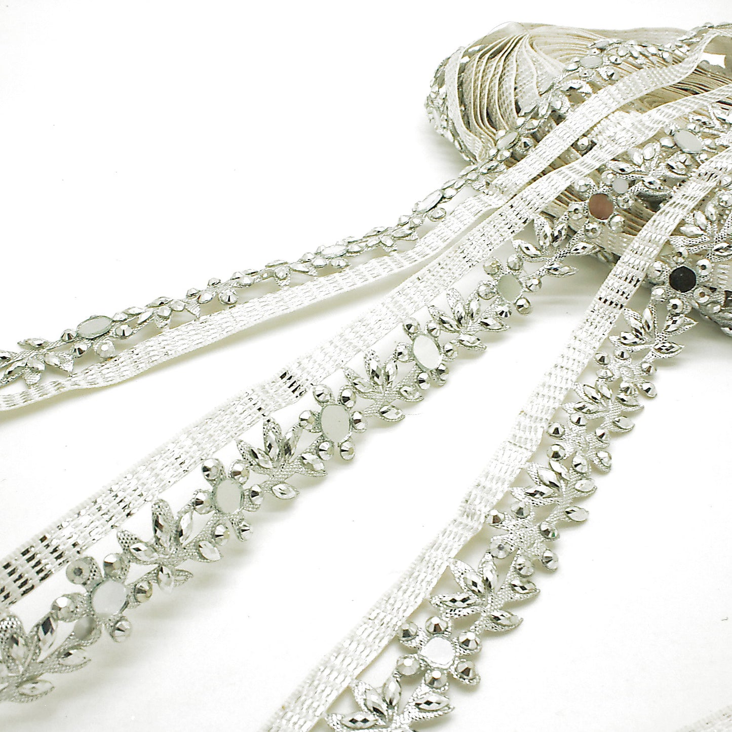 SILVER RHINESTONE EDGING TRIM - sarahi.NYC