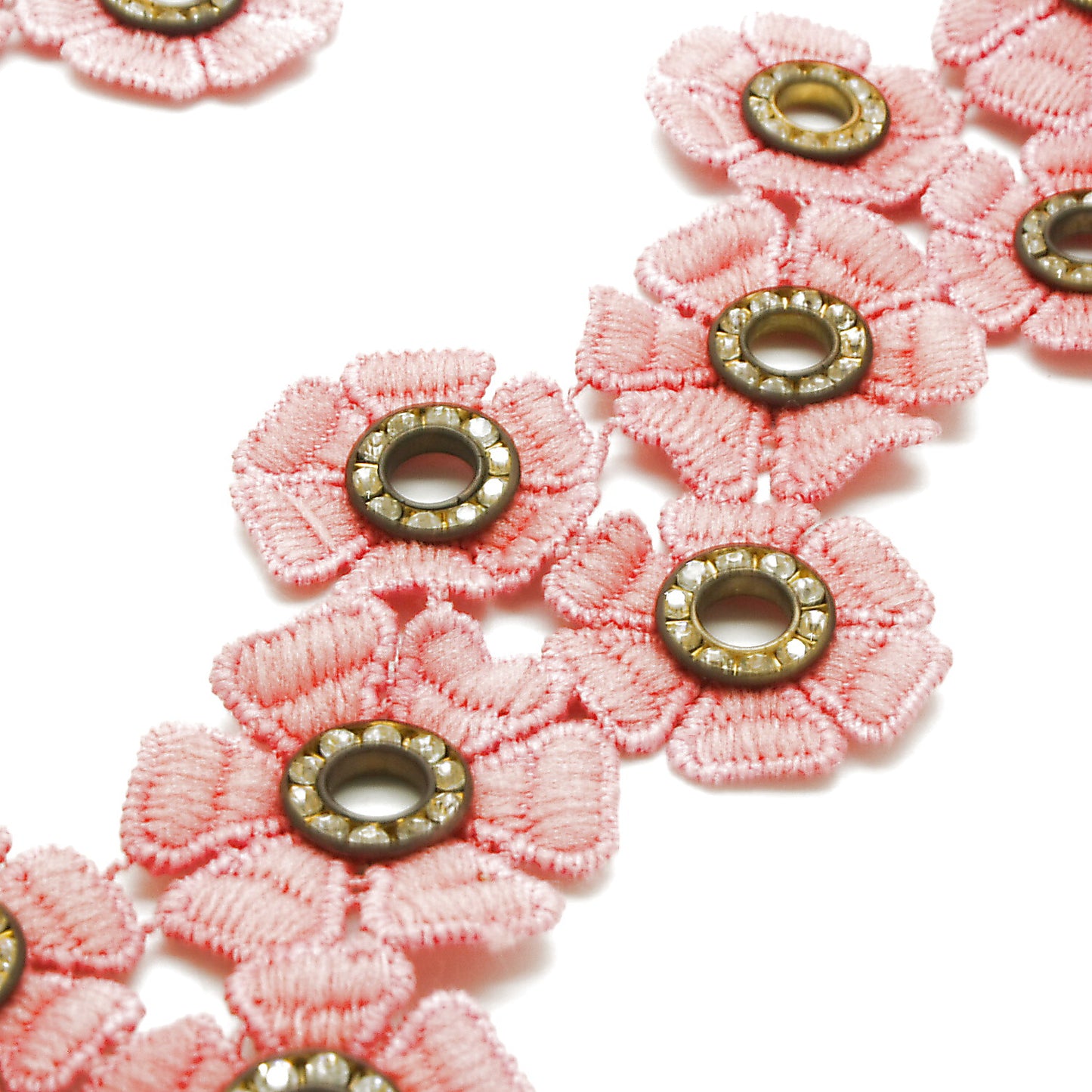PEACH GOLD FLOWER TRIM - sarahi.NYC