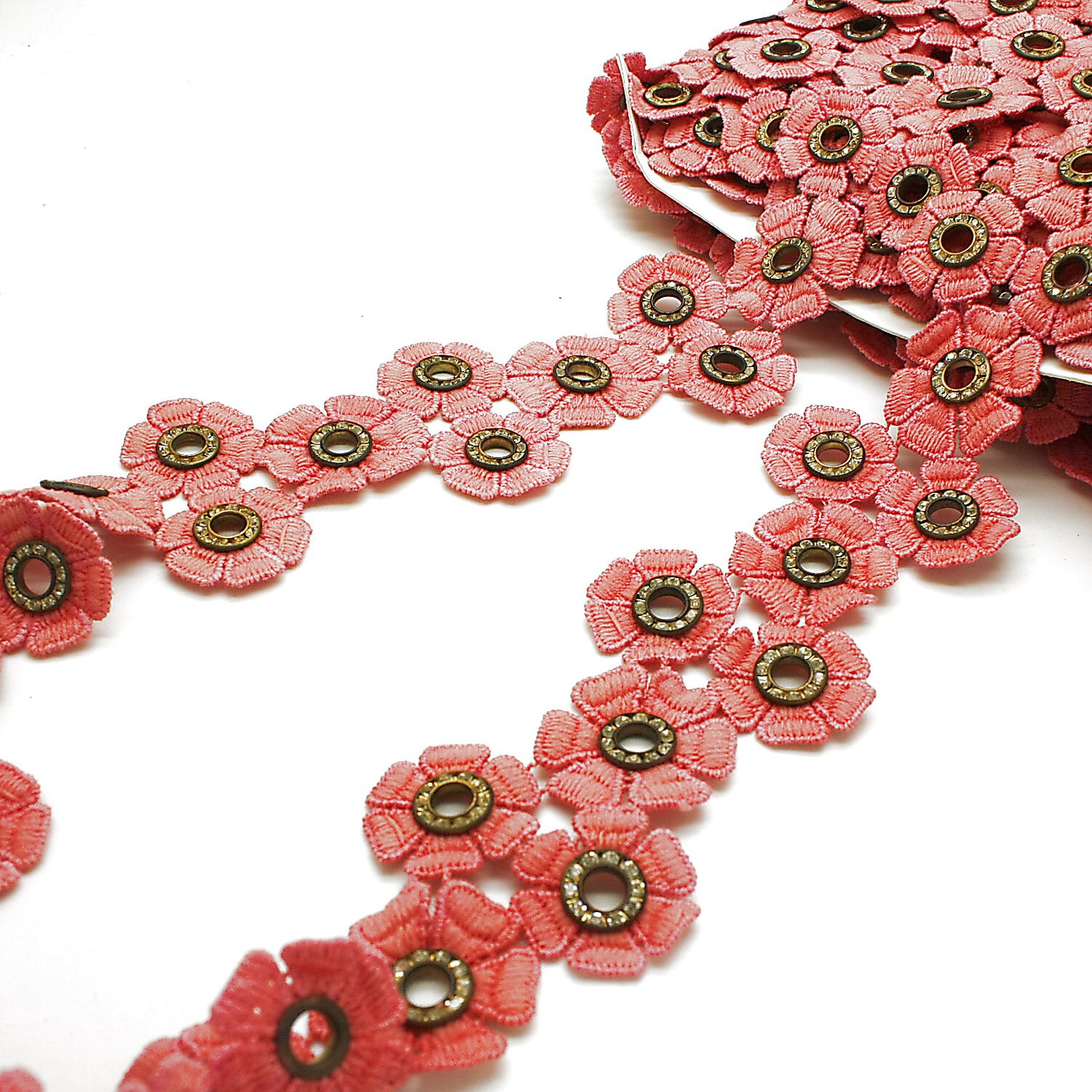 PEACH GOLD FLOWER TRIM - sarahi.NYC