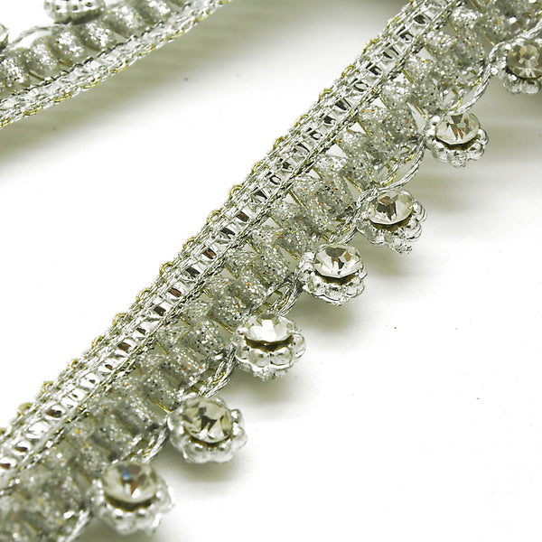 SILVER  RHINESTONE EDGING TRIM - sarahi.NYC