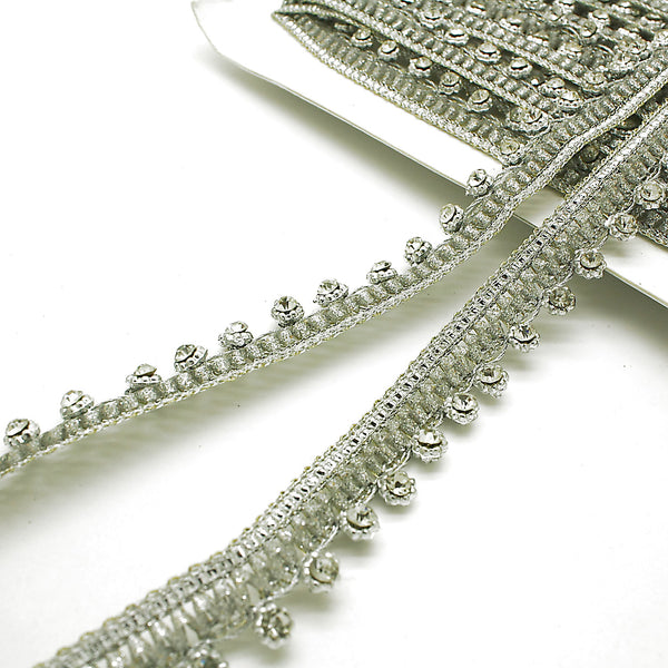 SILVER  RHINESTONE EDGING TRIM - sarahi.NYC