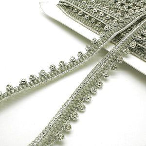 SILVER  RHINESTONE EDGING TRIM - sarahi.NYC