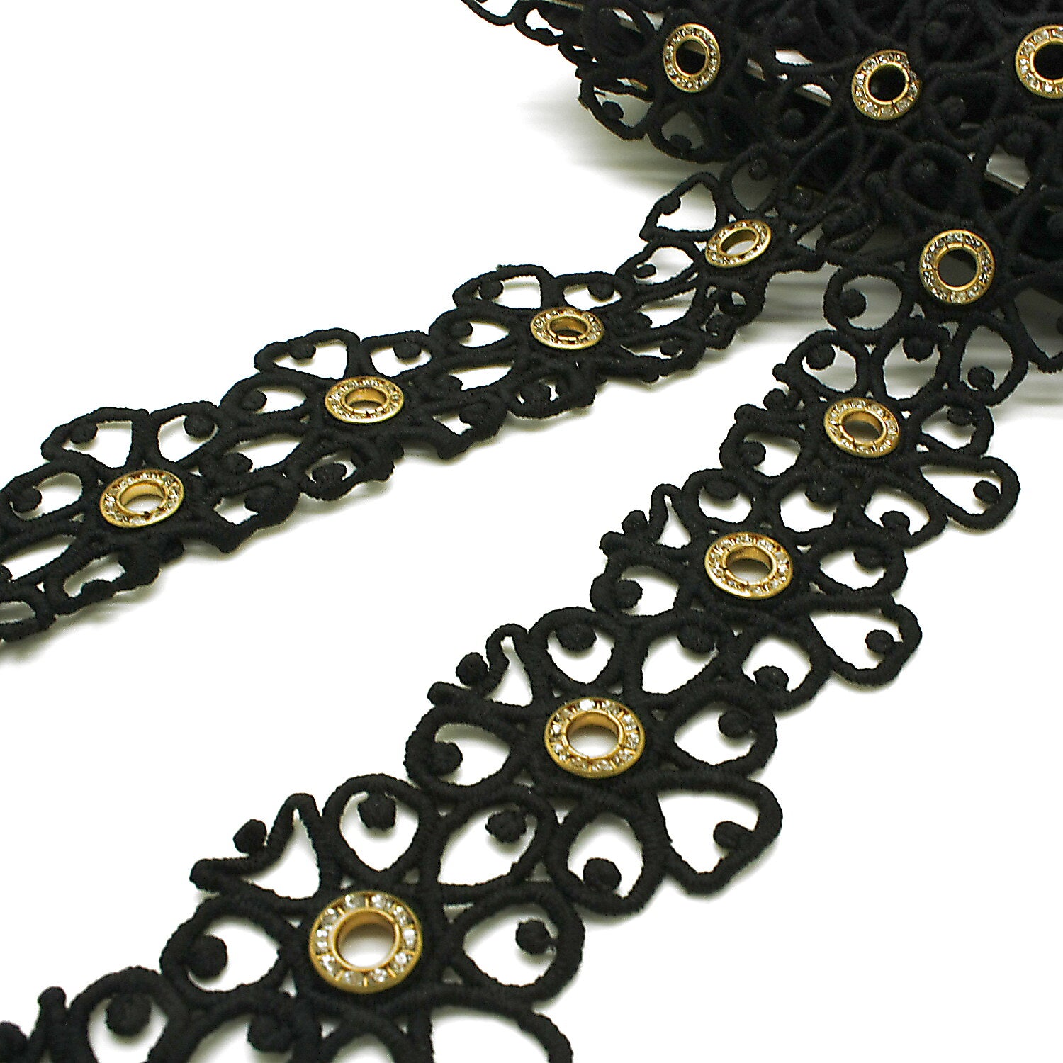 BLACK GOLD LACE TRIM - sarahi.NYC