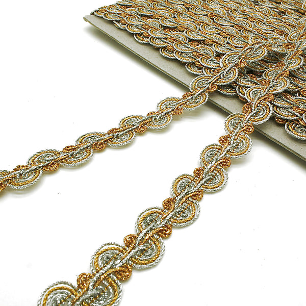 SILVER GOLD SWIRL TRIM - sarahi.NYC