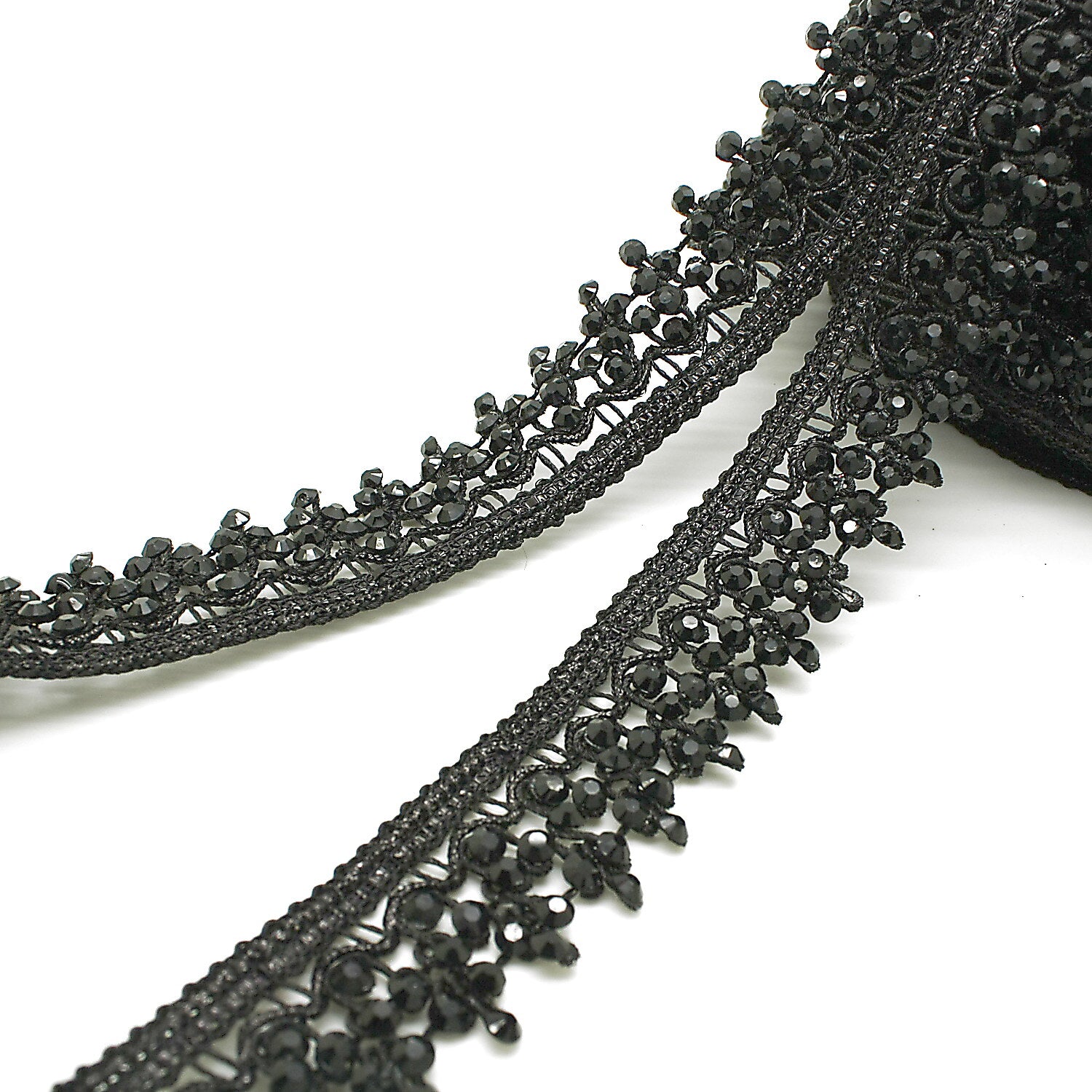 BLACK RHINESTONE TRIM - sarahi.NYC