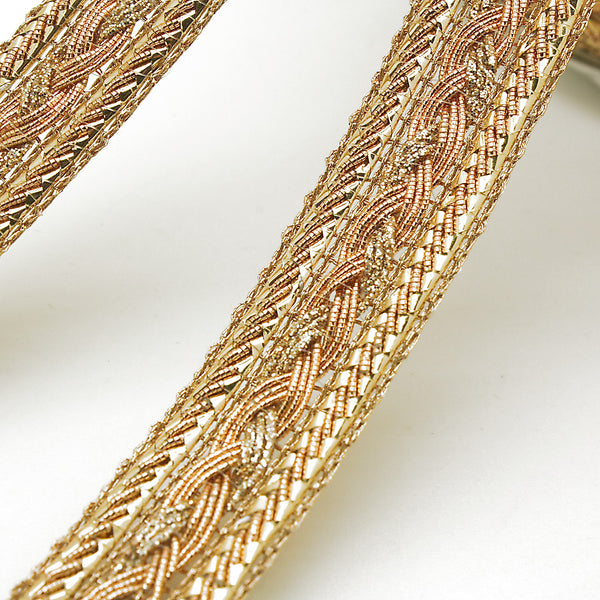 BRONZE PLAIT METALLIC TRIM - sarahi.NYC