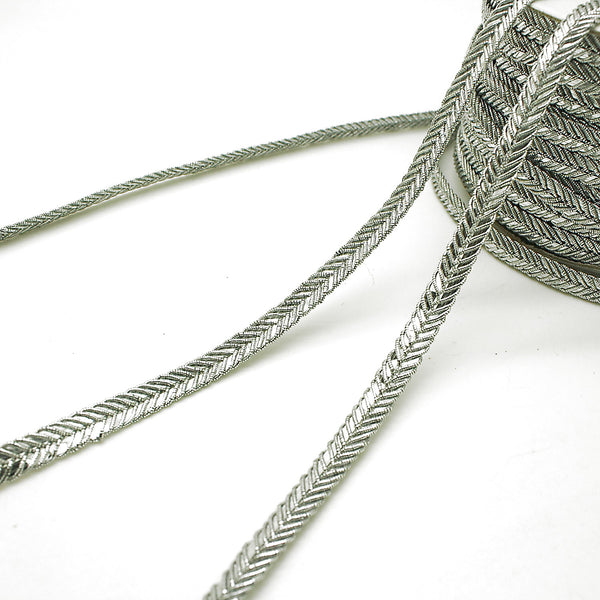 SILVER PLAIT METALLIC TRIM