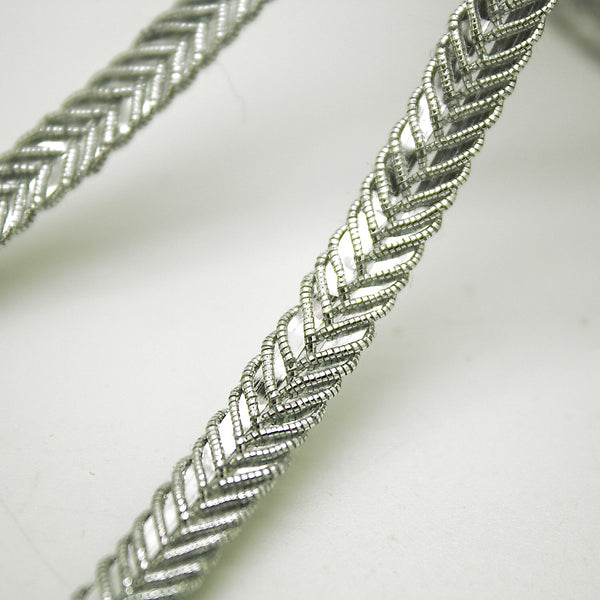 SILVER PLAIT METALLIC TRIM