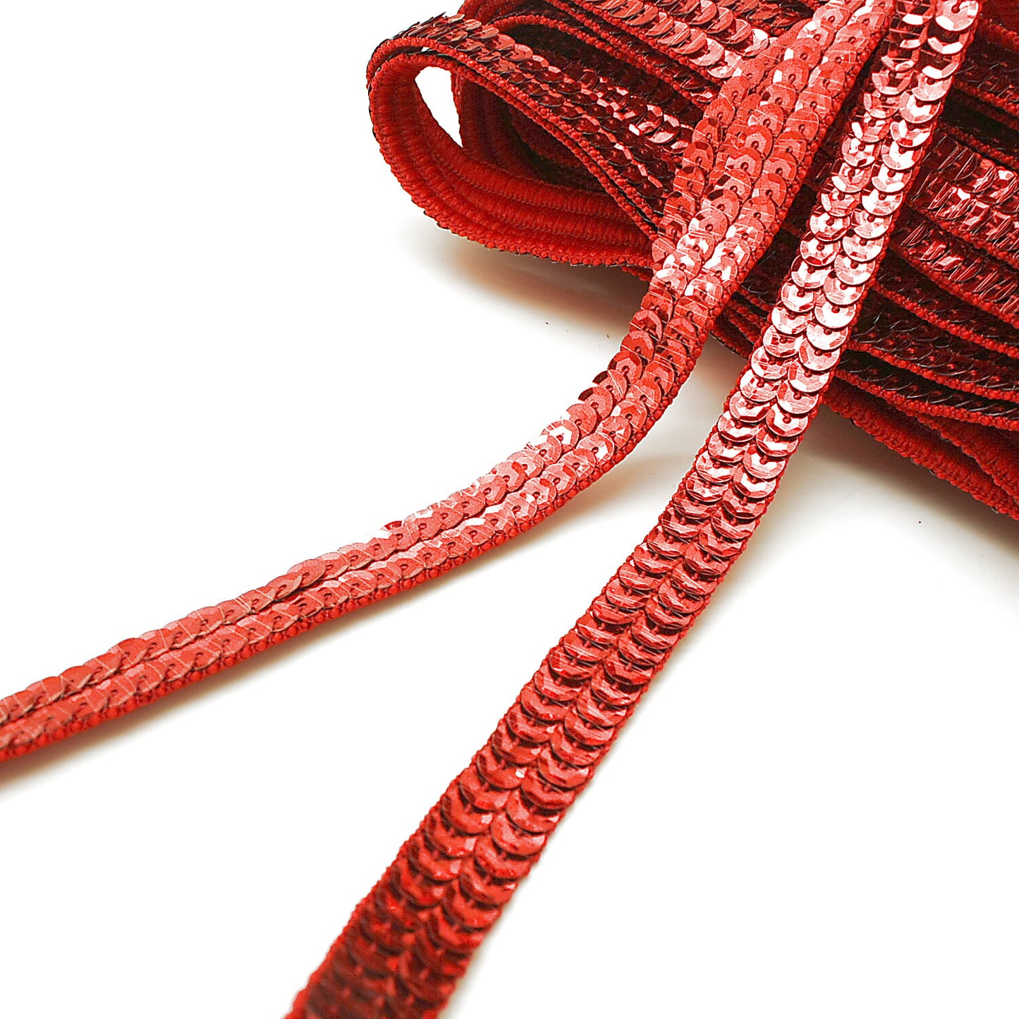 RED SEQUIN RIBBON TRIM