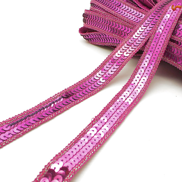 CERISE PINK SEQUIN RIBBON TRIM