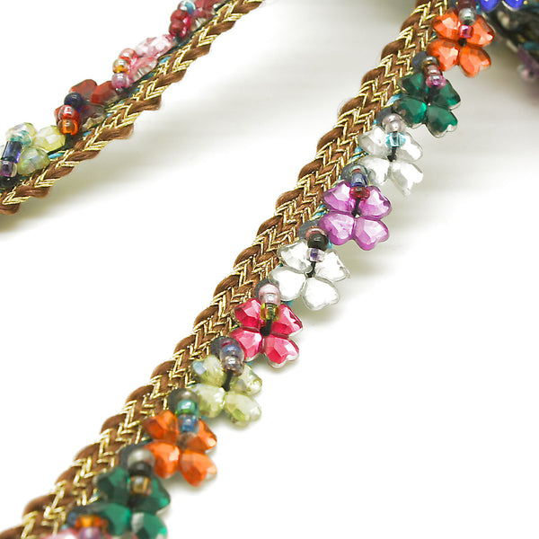 MULTICOLOR FLOWER GEM TRIM