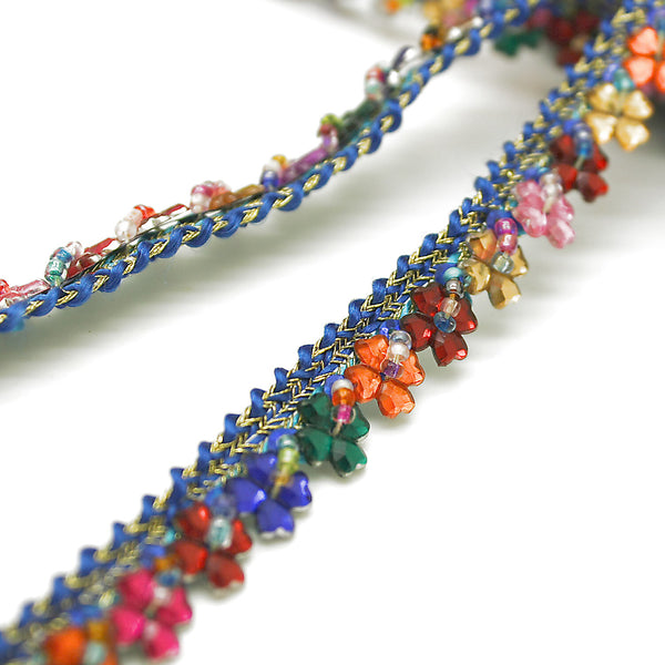 MULTICOLOR FLOWER GEM TRIM