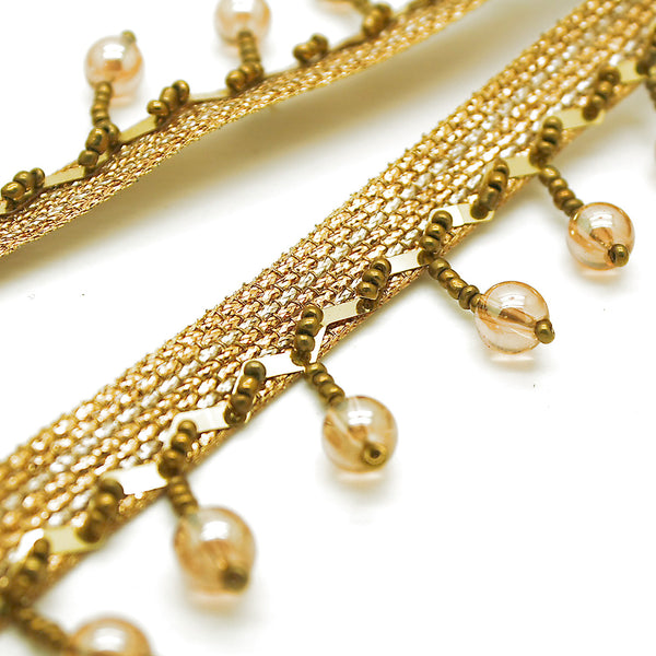 GOLD FRINGE BEADED TRIM