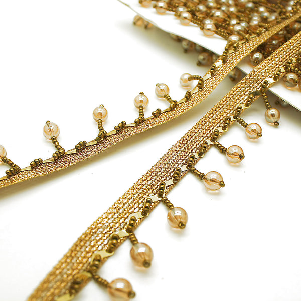 GOLD FRINGE BEADED TRIM