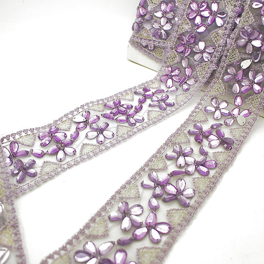 LILAC RHINESTONE TRIM - sarahi.NYC