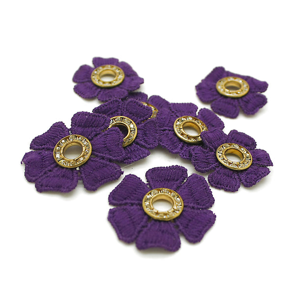 10 X PURPLE FLOWER MOTIFS - SARAHI.NYC