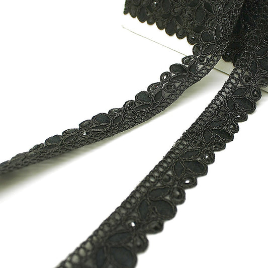 BLACK RHINESTONE EDGING TRIM - sarahi.NYC