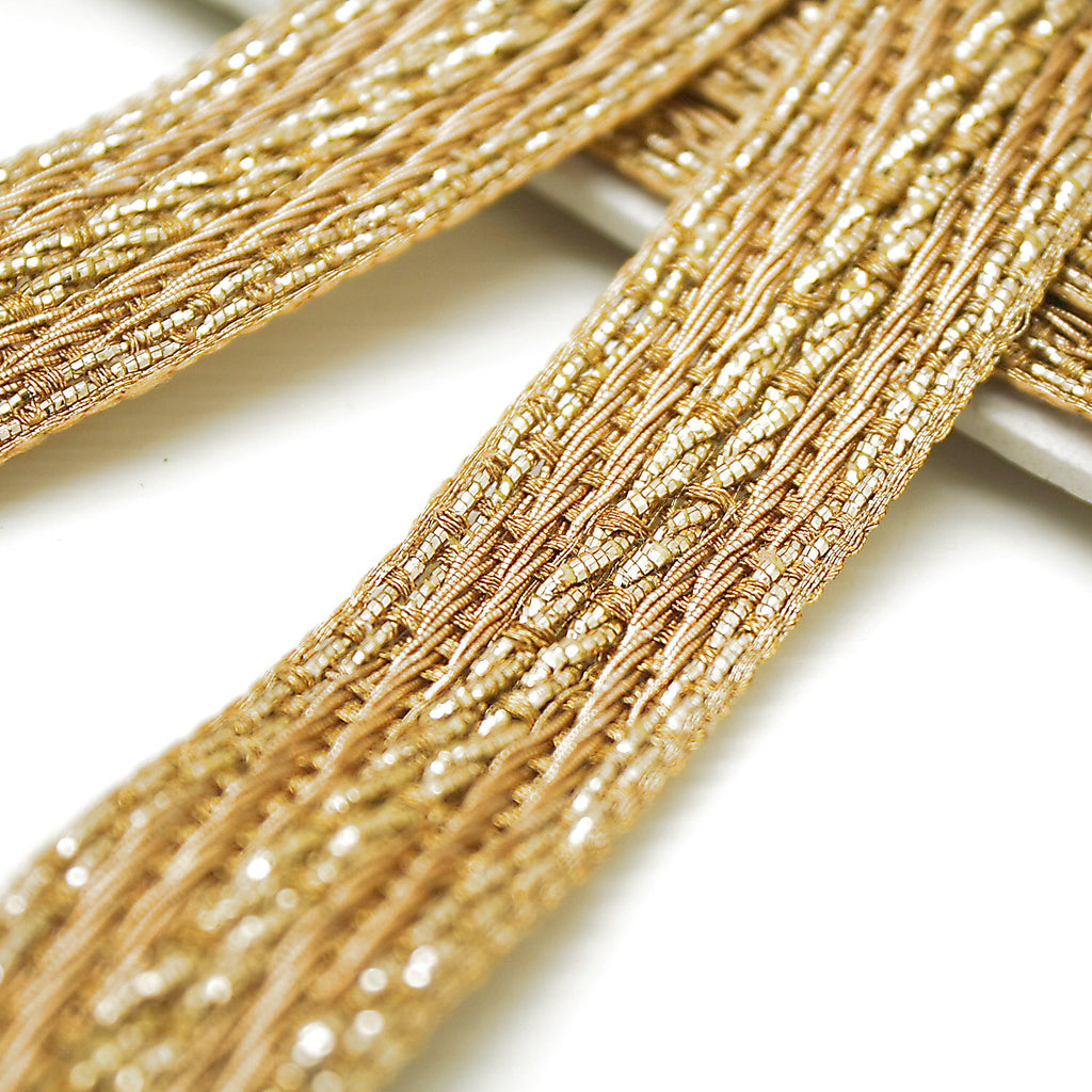 GOLD METALLIC WOVEN TRIM - sarahi.NYC