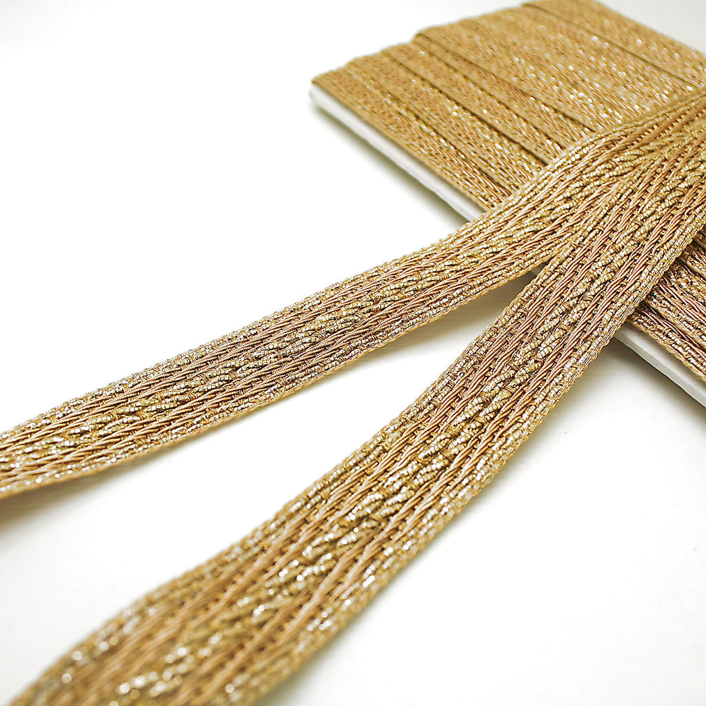 GOLD METALLIC WOVEN TRIM - sarahi.NYC