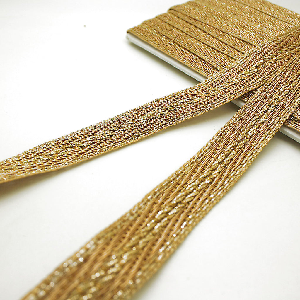 GOLD METALLIC WOVEN TRIM - sarahi.NYC