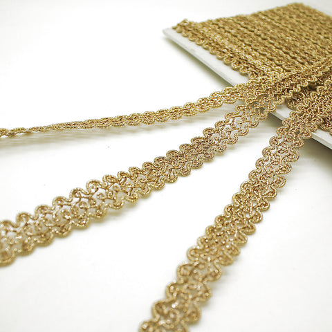 GOLD METALLIC THIN SWIRL WOVEN TRIM - sarahi.NYC