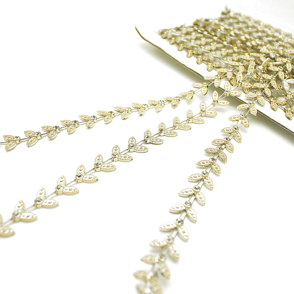 GOLD CRYSTAL PETAL TRIM - sarahi.NYC