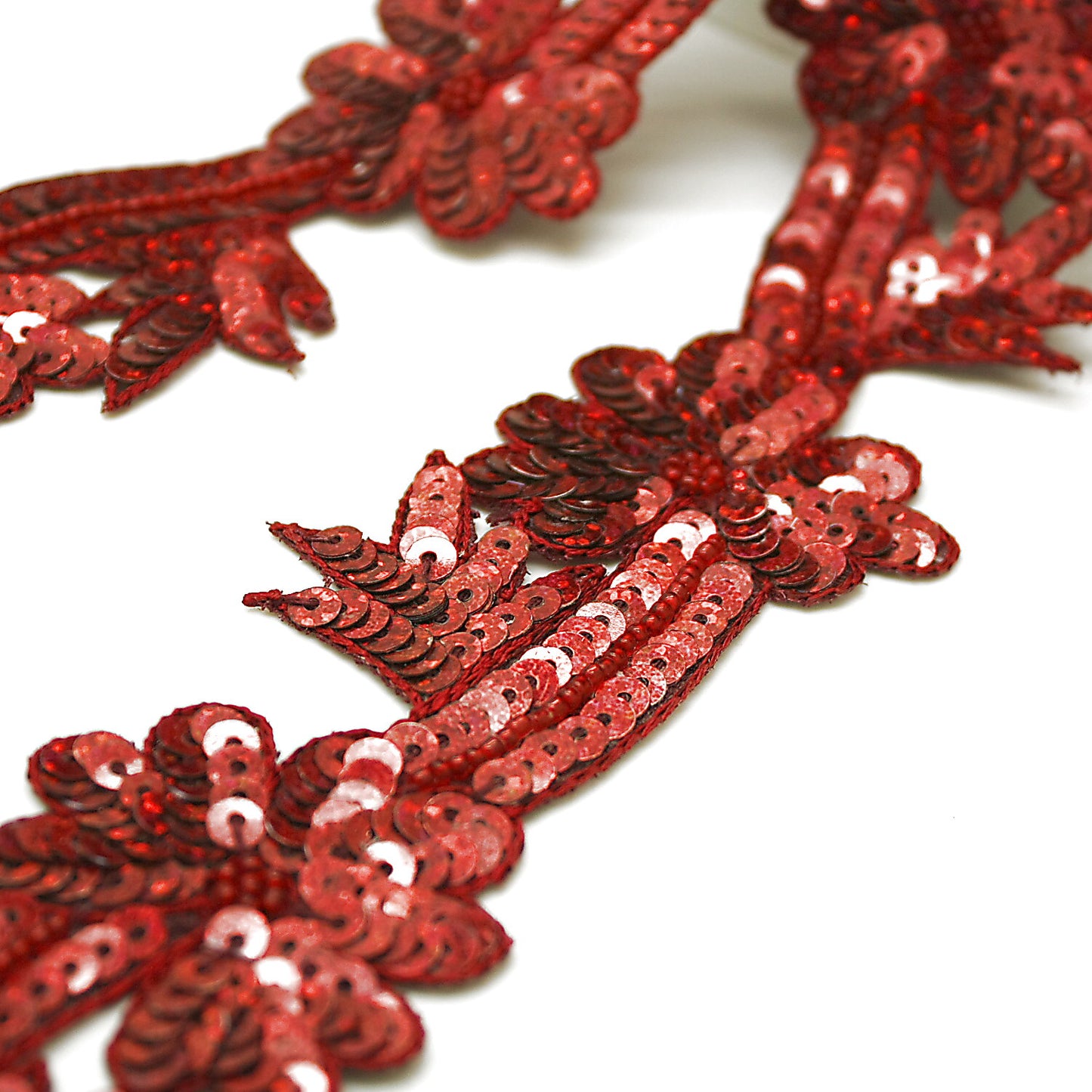 MAROON FLORAL SEQUIN TRIM - sarahi.NYC