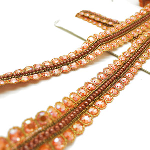 ORANGE RHINESTONE TRIM - sarahi.NYC