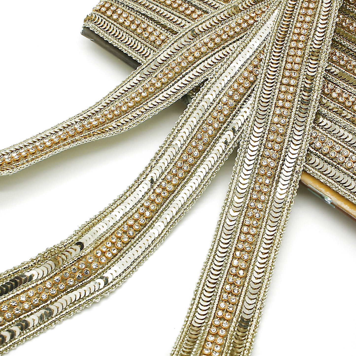 GOLD CRYSTAL SEQUIN TRIM - sarahi.NYC