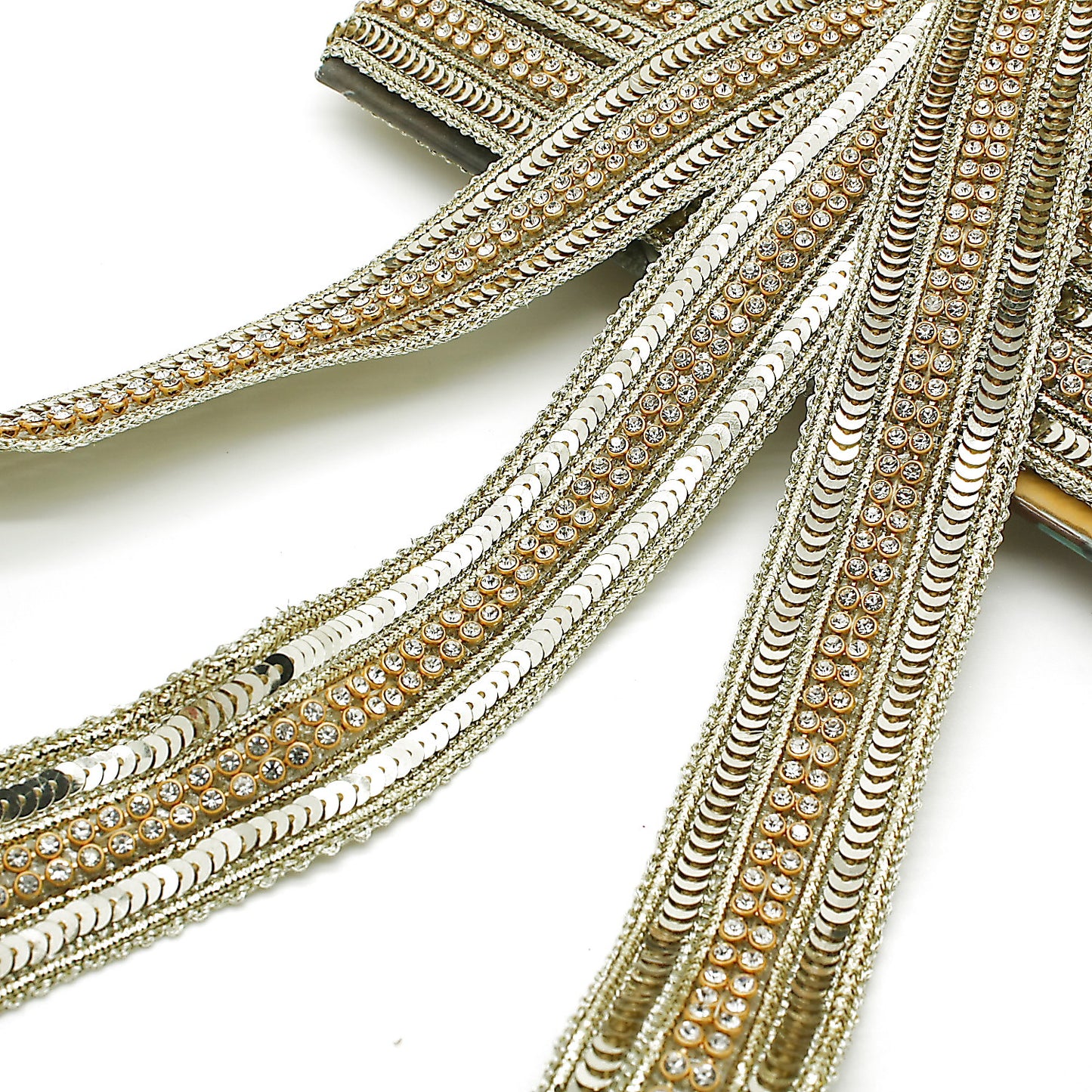 GOLD CRYSTAL SEQUIN TRIM - sarahi.NYC