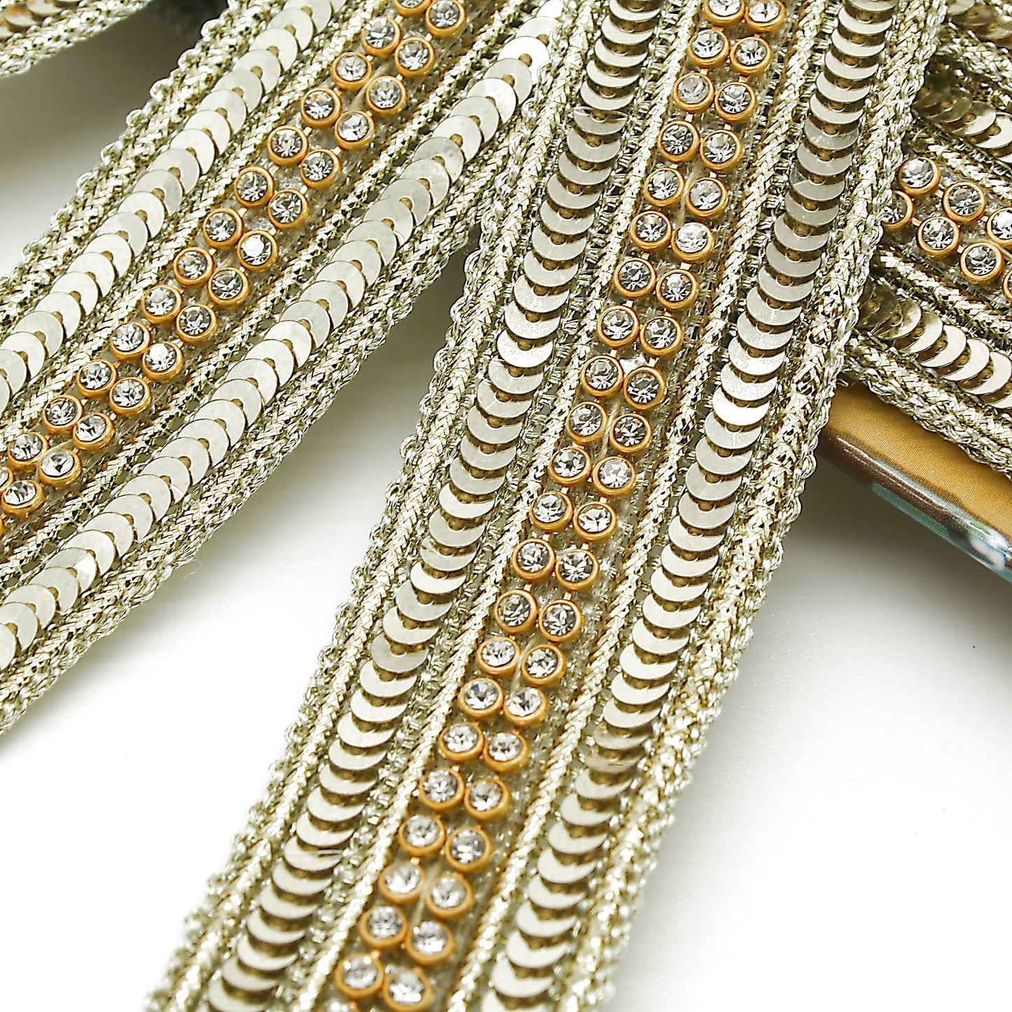 GOLD CRYSTAL SEQUIN TRIM - sarahi.NYC